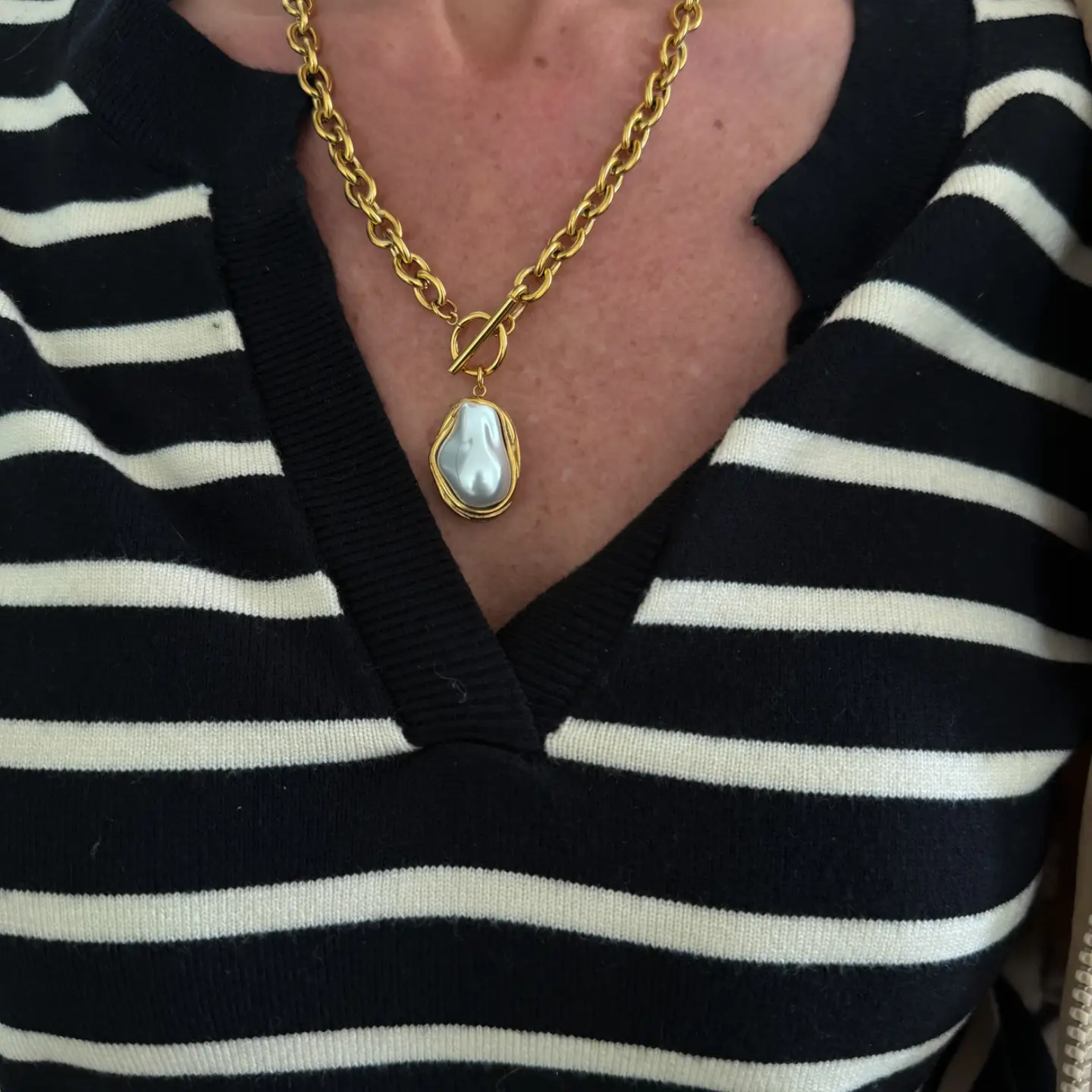 pearl gem necklace