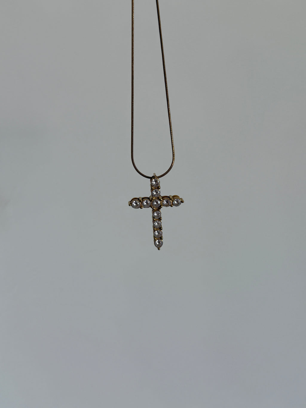 Bling cross necklace