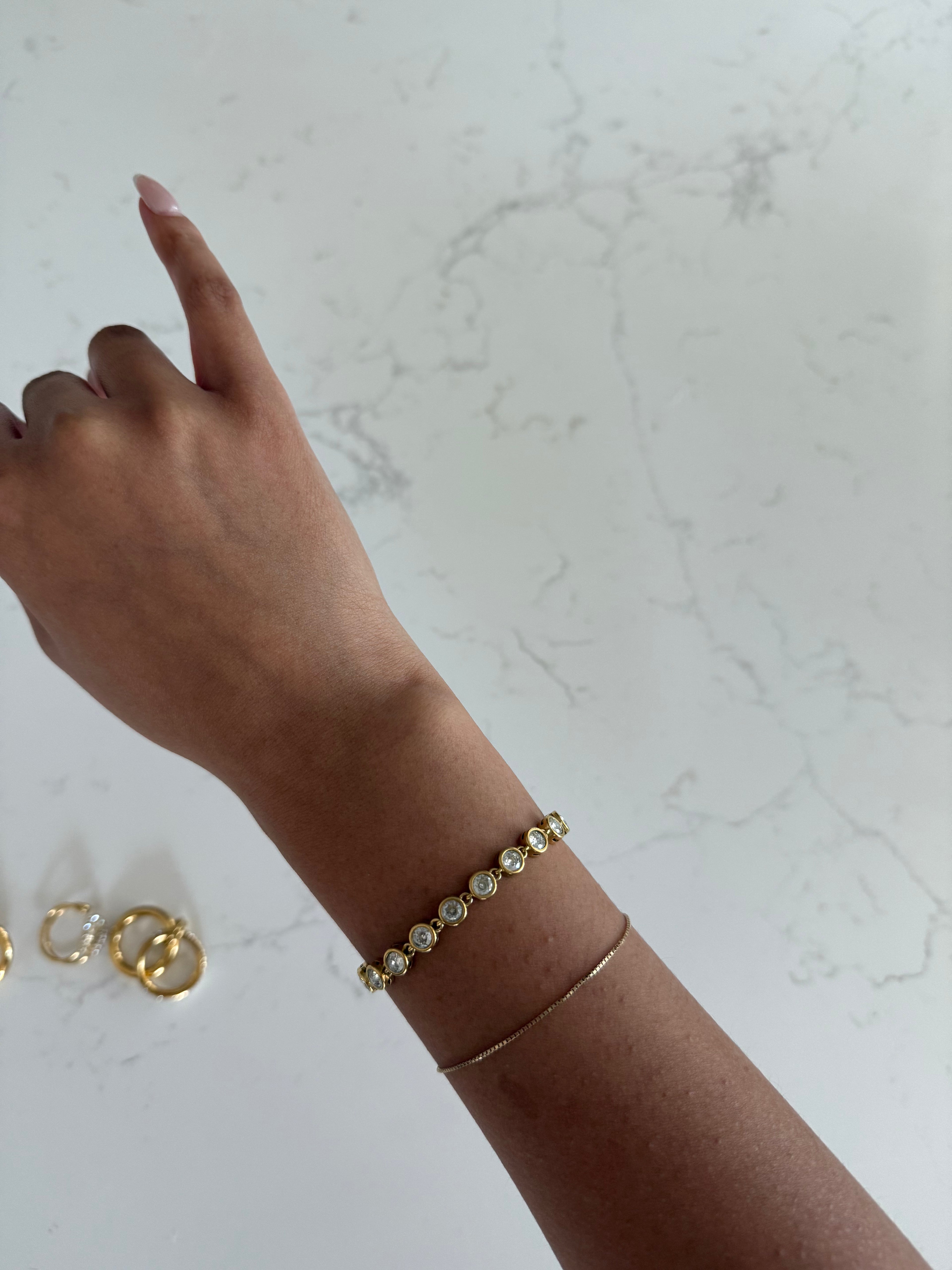 Gold bling bracelet