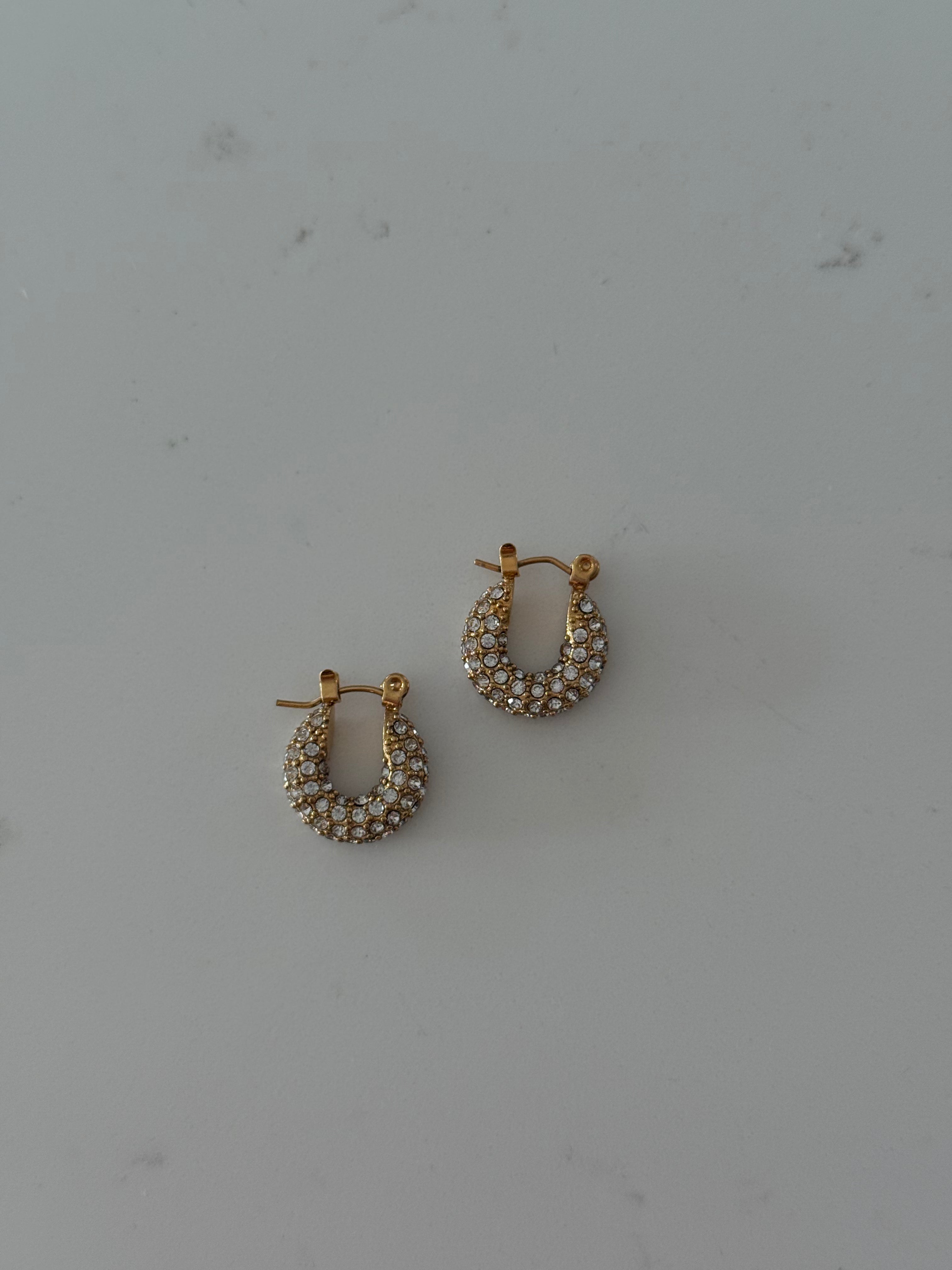 Gold bling earrings