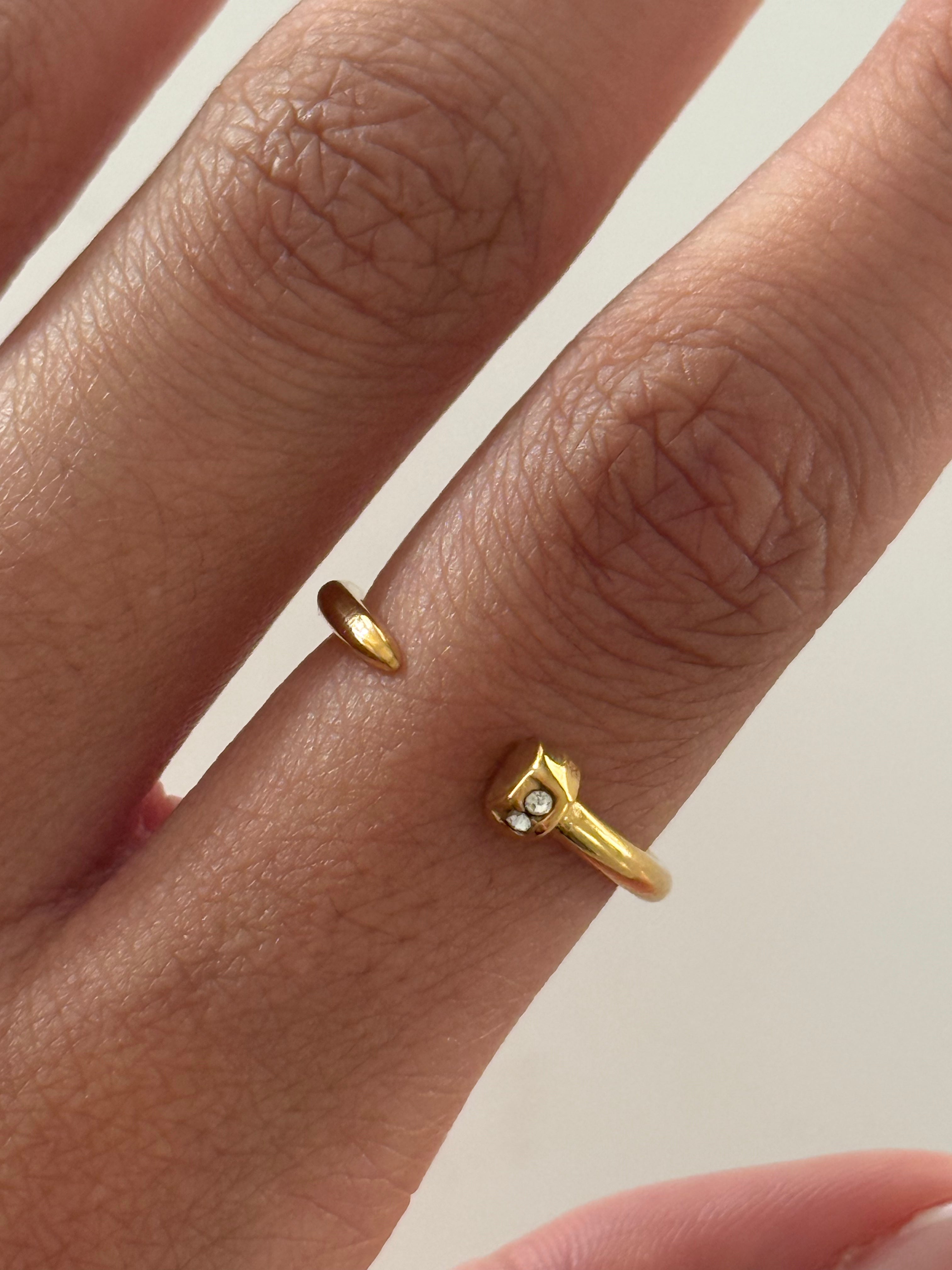 Gold nail ring