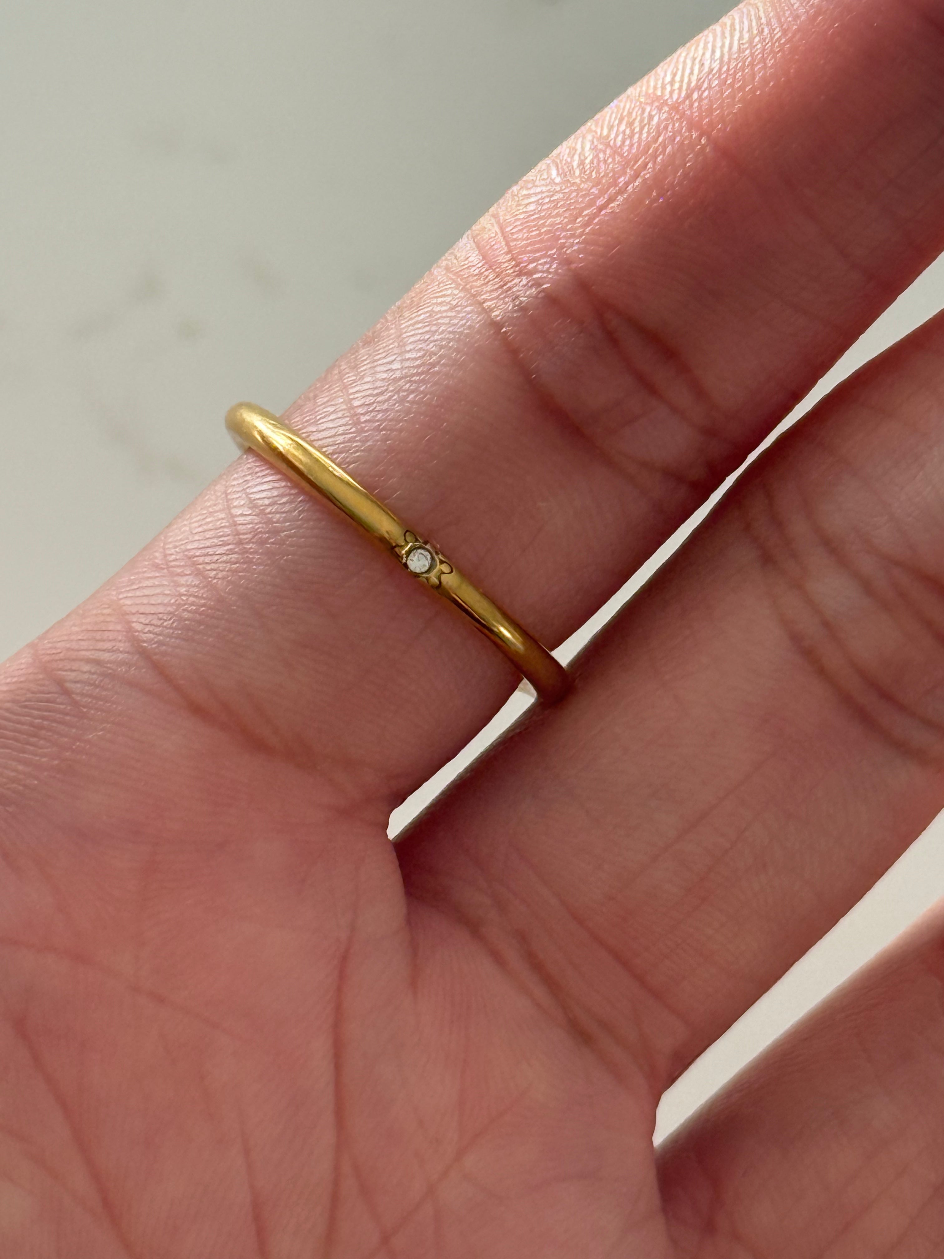 Gold nail ring